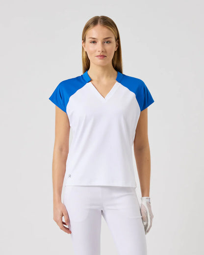 Daily Sports PLAY BLUE V-Neck Cap Sleeve