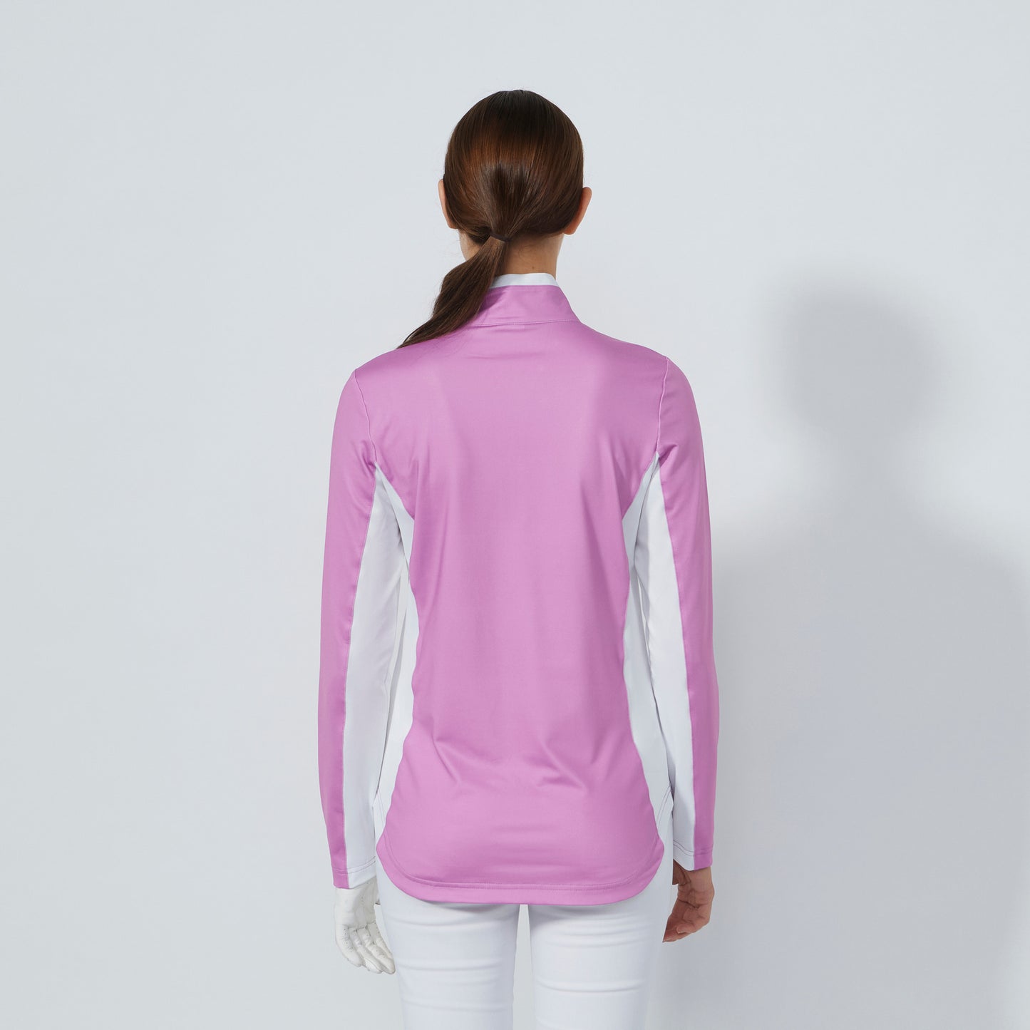 Daily Sports Abstract Fusion Veronica Panel Long Sleeve Half Neck Polo
