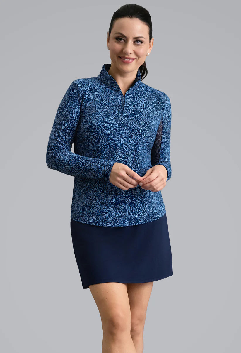 IBKUL Stephanie Long Sleeve Mock Neck (Multiple Colors)