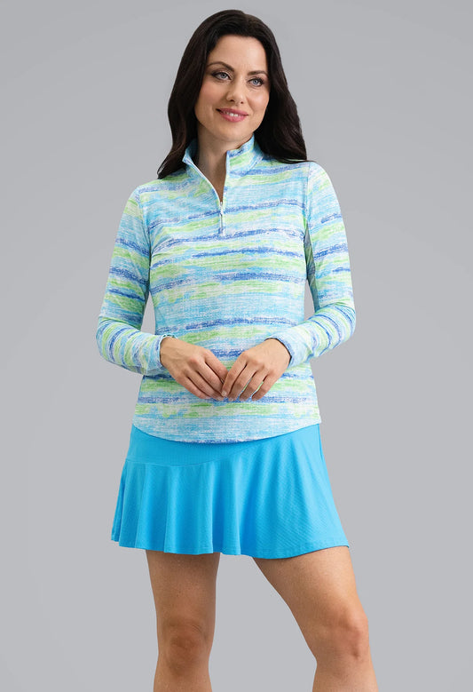 IBKUL Gia Long Sleeve Mock Neck Top (Multiple Colors)