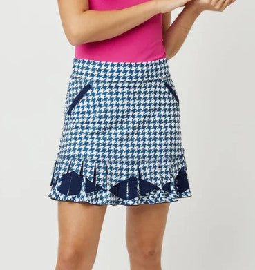 Sofibella Golf Colors Skort 17" in Hounsdtooth