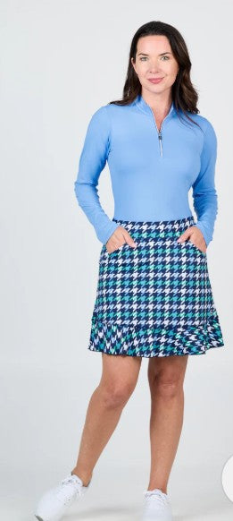 Sofibella Golf Colors Right Direction Navy Skort 18"