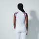 Daily Sports Illusion Wave Carira White Sleeveless Printed Shoulder Top