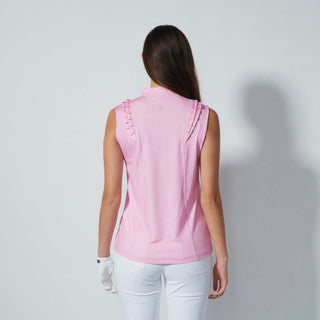 Daily Sports Illusion Wave Salamino Summer Pink Ribbon Sleeveless Top