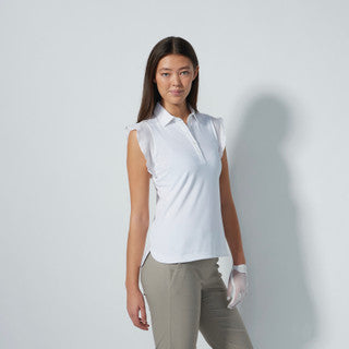 Daily Sports Power Leo Broome White Frill Sleeveless Top