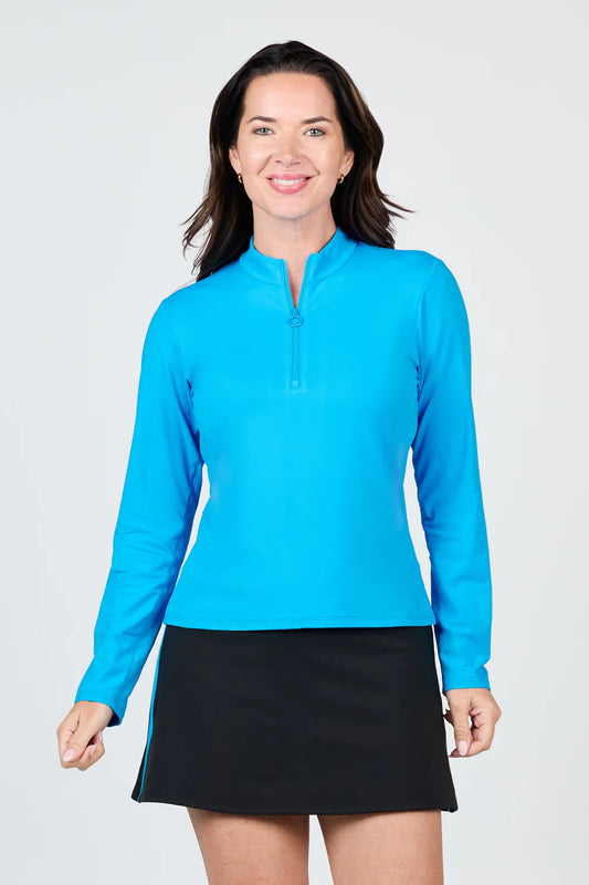 Sofibella ELECTRIC BLUES Zip Long Sleeve