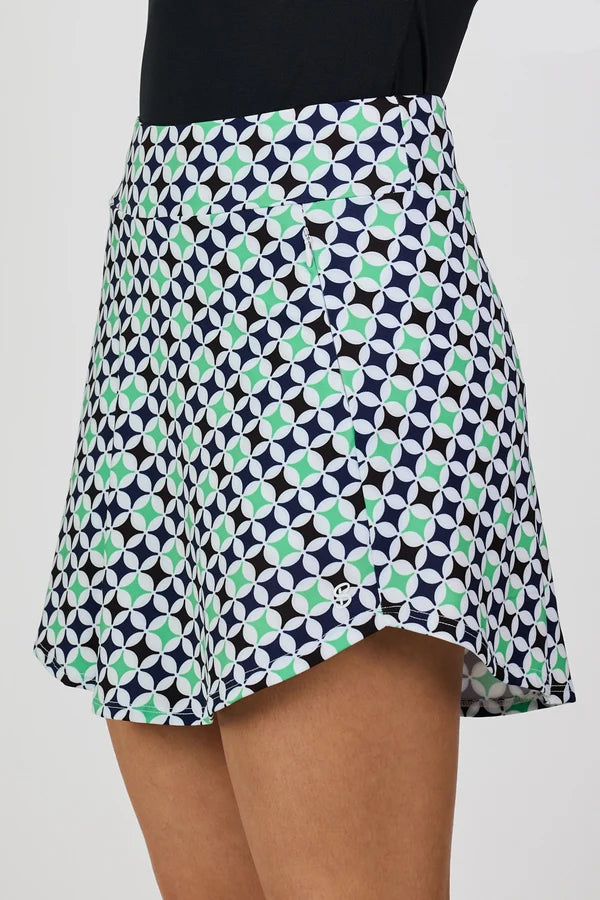 Sofibella GOLF COLLECTION Stardust Geo Skort 17"