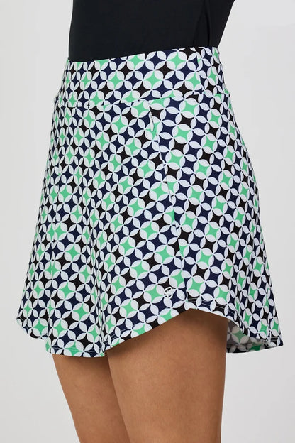 Sofibella GOLF COLLECTION Stardust Geo Skort 17"