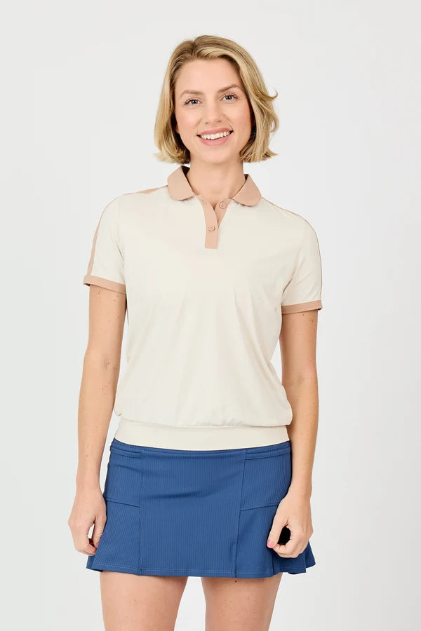 Sofibella QUIET FORCE Short Sleeve Polo