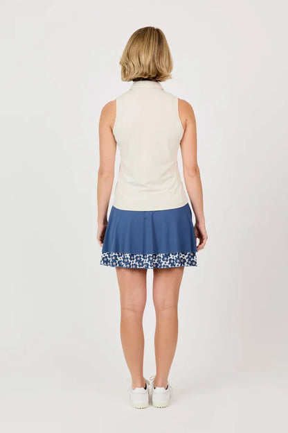 Sofibella QUIET FORCE Mock Neck Sleeveless Polo