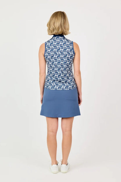 Sofibella QUIET FORCE Half Zip Sleeveless Polo