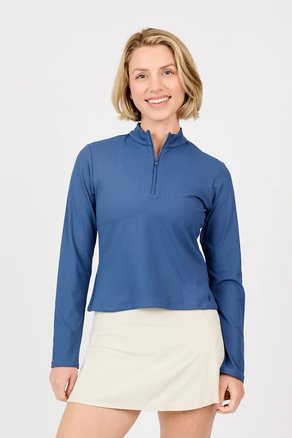 Sofibella QUIET FORCE Half Zip Long Sleeve