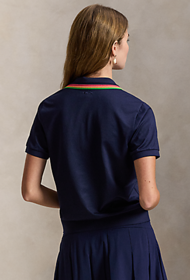 Ralph Lauren RLX SHORT-SLEEVE TOUR PIQUE VAL POLO W/ TIPPING AND BLOUSON AT HEM (Multiple Colors)