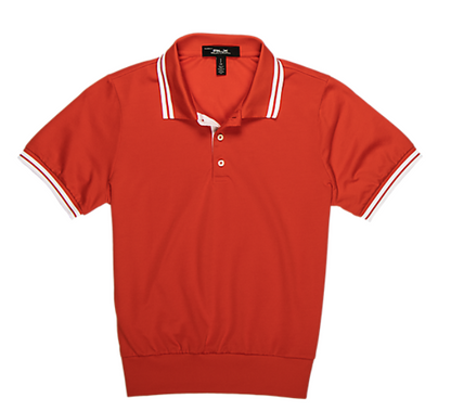 Ralph Lauren RLX SHORT-SLEEVE TOUR PIQUE VAL POLO W/ TIPPING AND BLOUSON AT HEM (Multiple Colors)