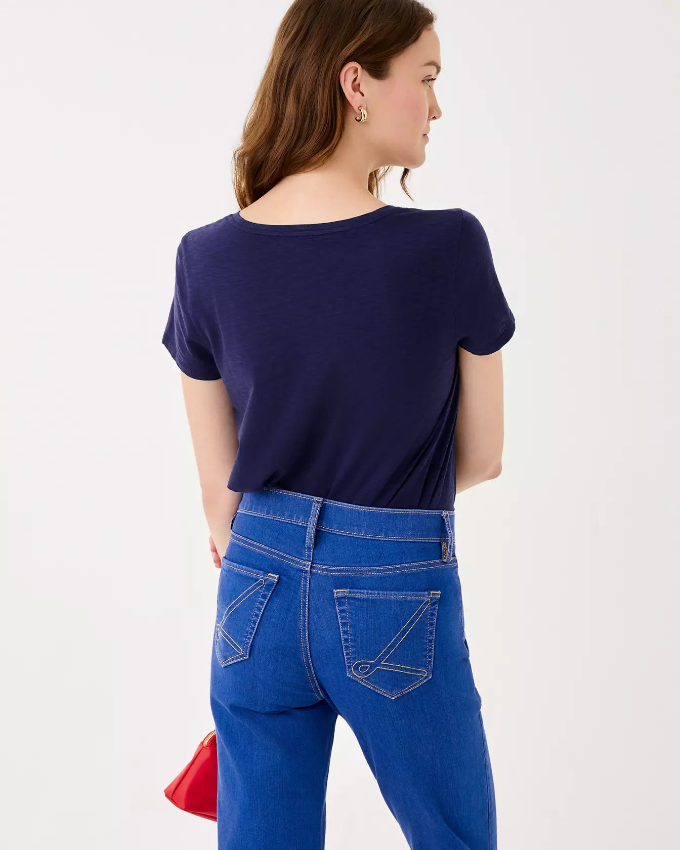 LILLY PULITZER Etta Scoop Neck Short Sleeve Top