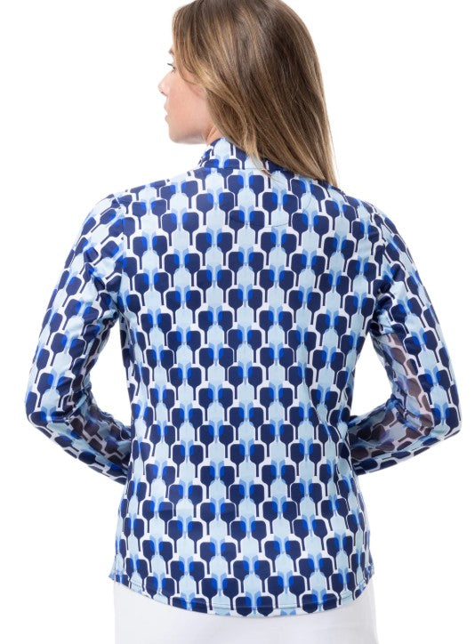 SanSoleil SolCool Longsleeve Print Mock