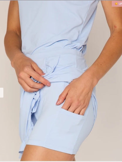 G Lifestyle Ruffle Wrap Skort 14" (Multiple Colors)