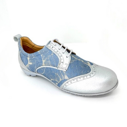 WesTees Grace Golf Shoe for Walking 18 in Metallic Silver & Blue