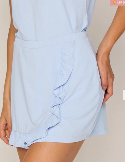 G Lifestyle Ruffle Wrap Skort 14" (Multiple Colors)