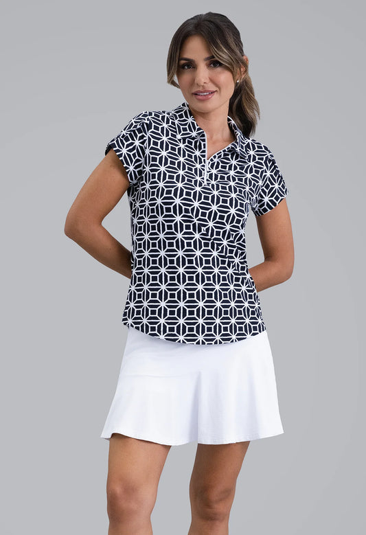 IBKUL Carolyn Tulip Sleeve Top (Multiple Colors)