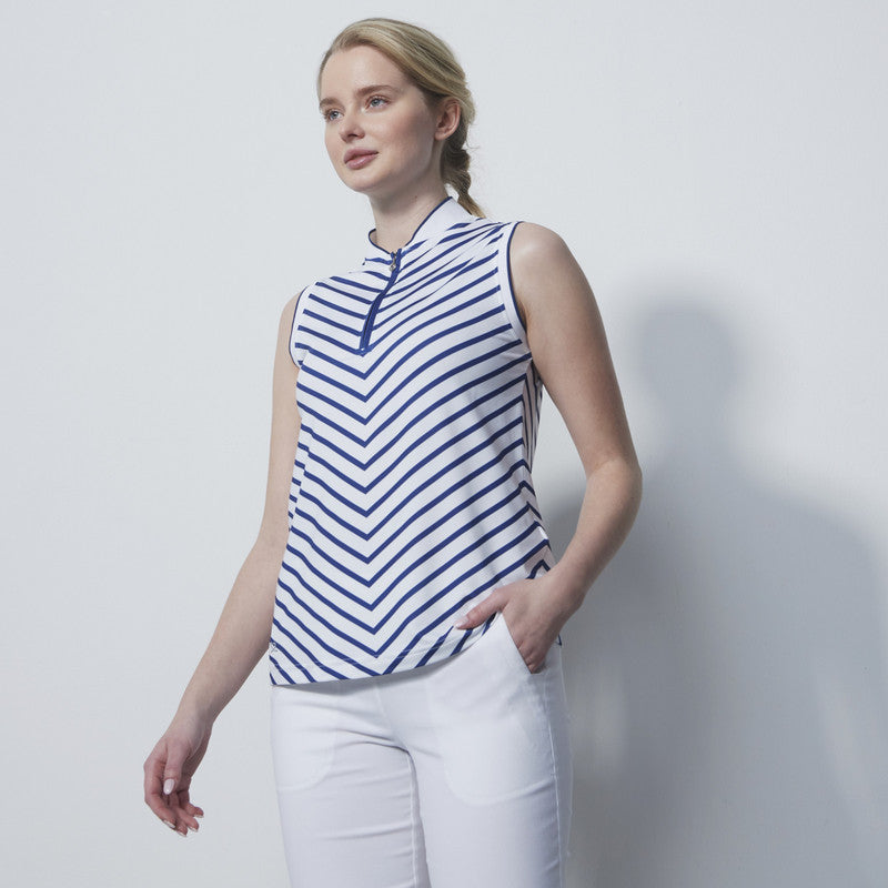 Daily Sports Spectrum White Stripe Sleeveless