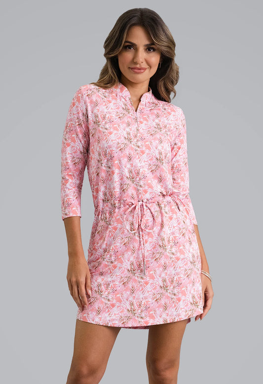 IBKUL Briana 3/4 Sleeve Drawstring Dress (Multiple Colors)