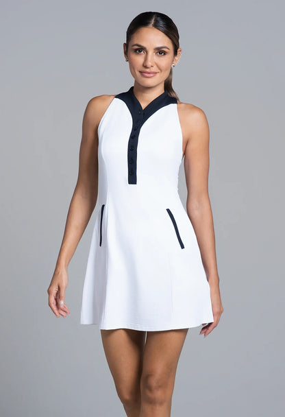 IBKUL Color Block Print Tennis Dress (Multiple Colors)