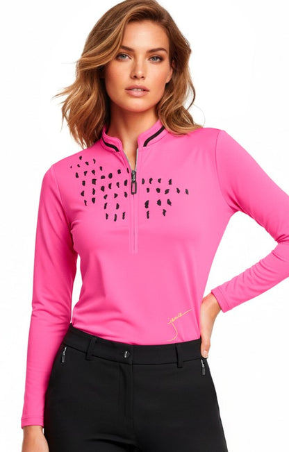 Jamie Sadock Long Sleeve Polo - RAISED DOT-810