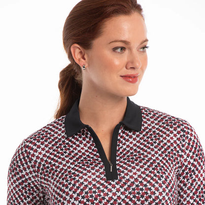 EPNY RED ALERT LONG SLEEVE STARS HOUNDSTOOTH SUNSHIRT