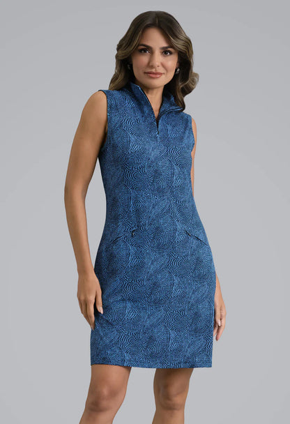 IBKUL Stephanie Mock Neck Sleeveless Dress (Multiple Colors)