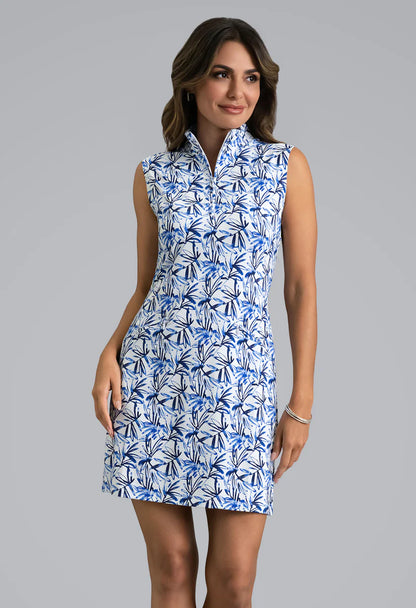 IBKUL Norma Mock Neck Sleeveless Dress (Multiple Colors)