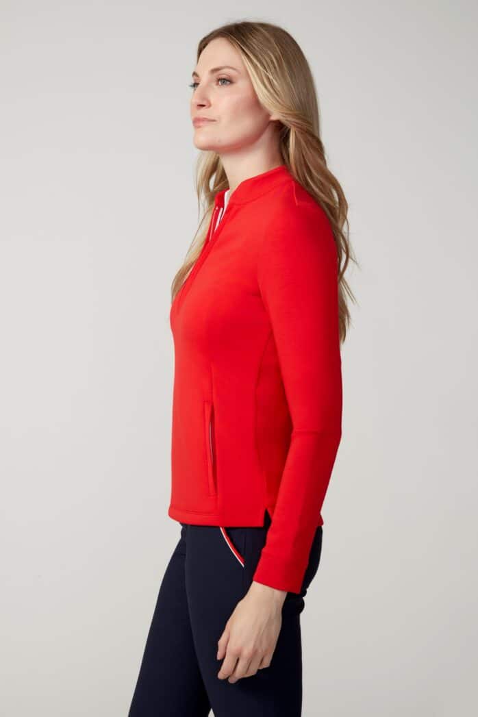 SWING CONTROL SOLID LONG-SLEEVE ZIPPERED SCUBA TOP (MULTIPLE COLORS)