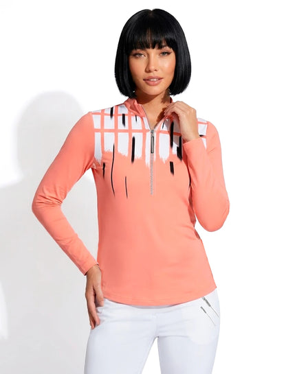 Jamie Sadock LONG SLEEVE TOP BLOCKS-275