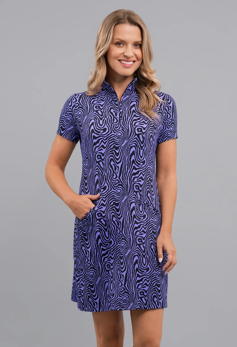 IBKUL Courtney Short Sleeve Polo Dress (Multiple Colors)