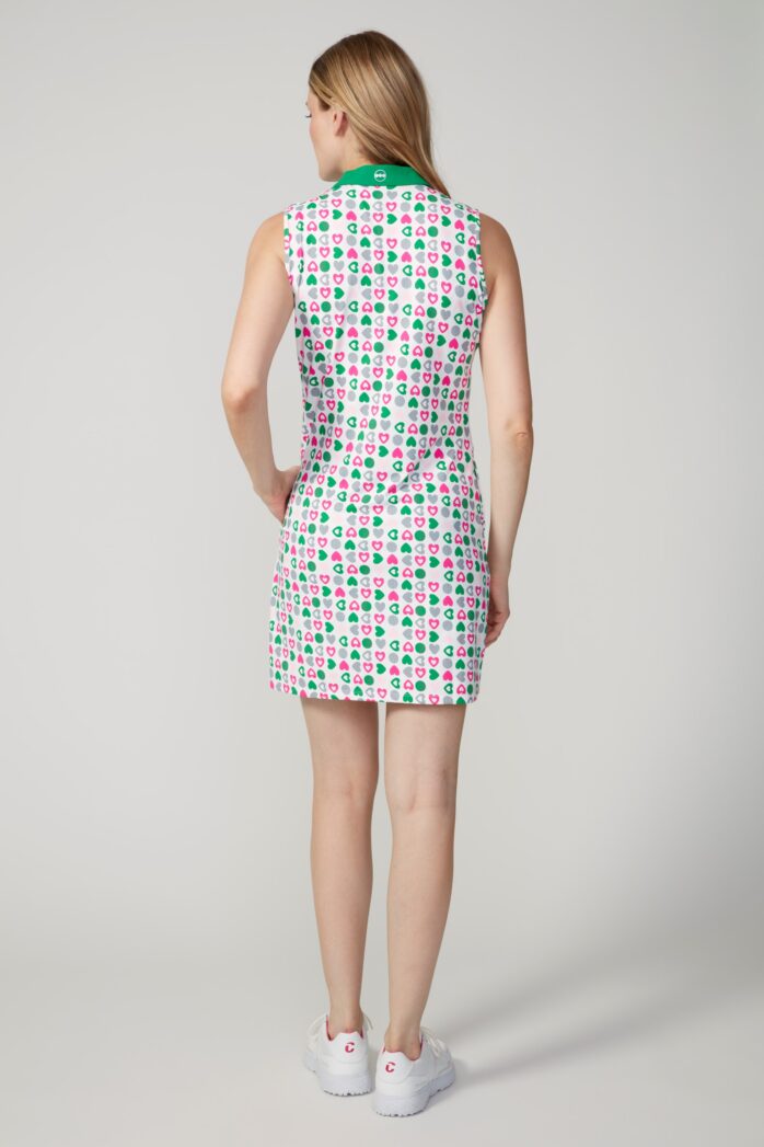 Swing Control Green Hearts Sleeveless Velocity Dress
