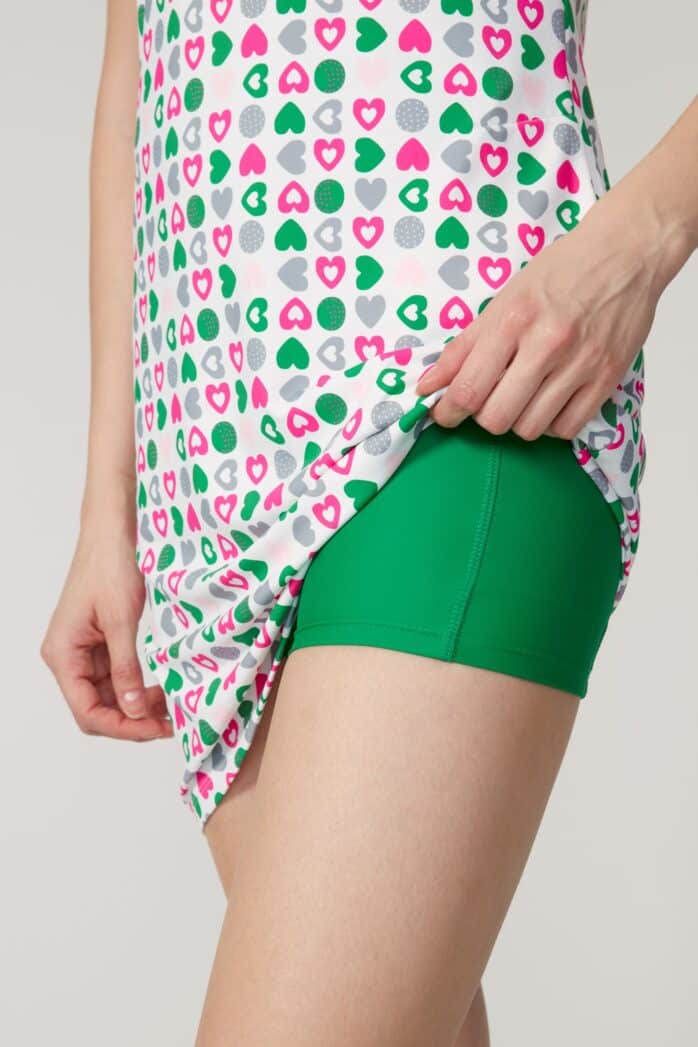 Swing Control Green Hearts Sleeveless Velocity Dress