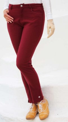 FAMARA ANEMONE 7/8 TROUSERS IN CLARET