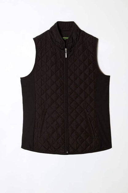 Swing Control Quilted/Ribbed Zip-Up Vest (Multiple Colors)