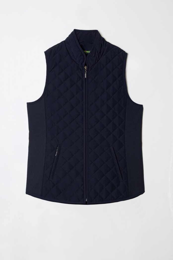 Swing Control Quilted/Ribbed Zip-Up Vest (Multiple Colors)
