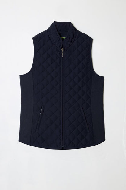 Swing Control Quilted/Ribbed Zip-Up Vest (Multiple Colors)