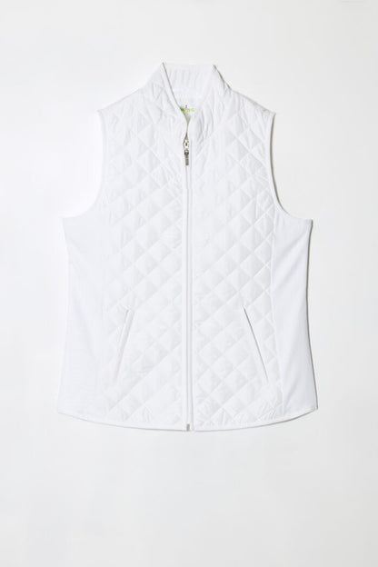 Swing Control Quilted/Ribbed Zip-Up Vest (Multiple Colors)