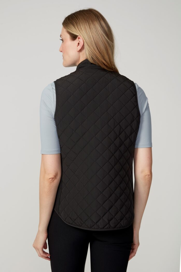 Swing Control Quilted/Ribbed Zip-Up Vest (Multiple Colors)