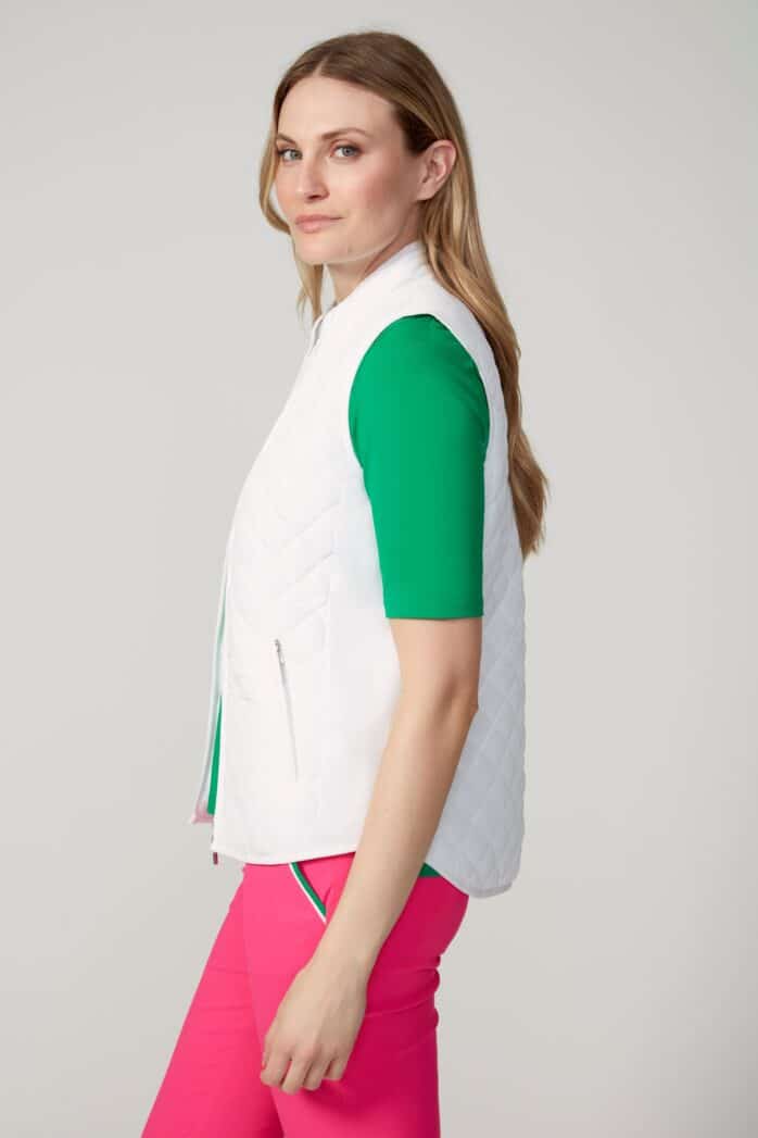Swing Control Quilted/Ribbed Zip-Up Vest (Multiple Colors)