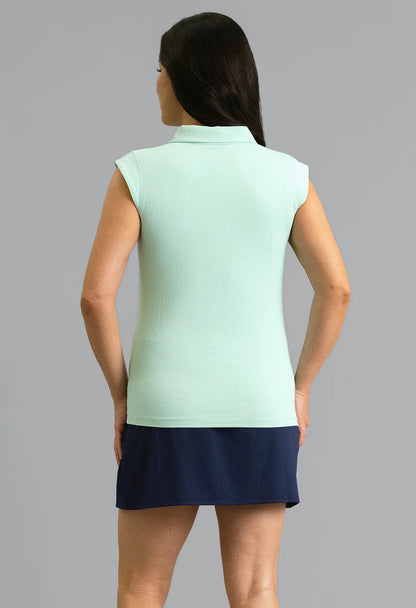 IBKUL Pool Party Solid Sleeveless Polo