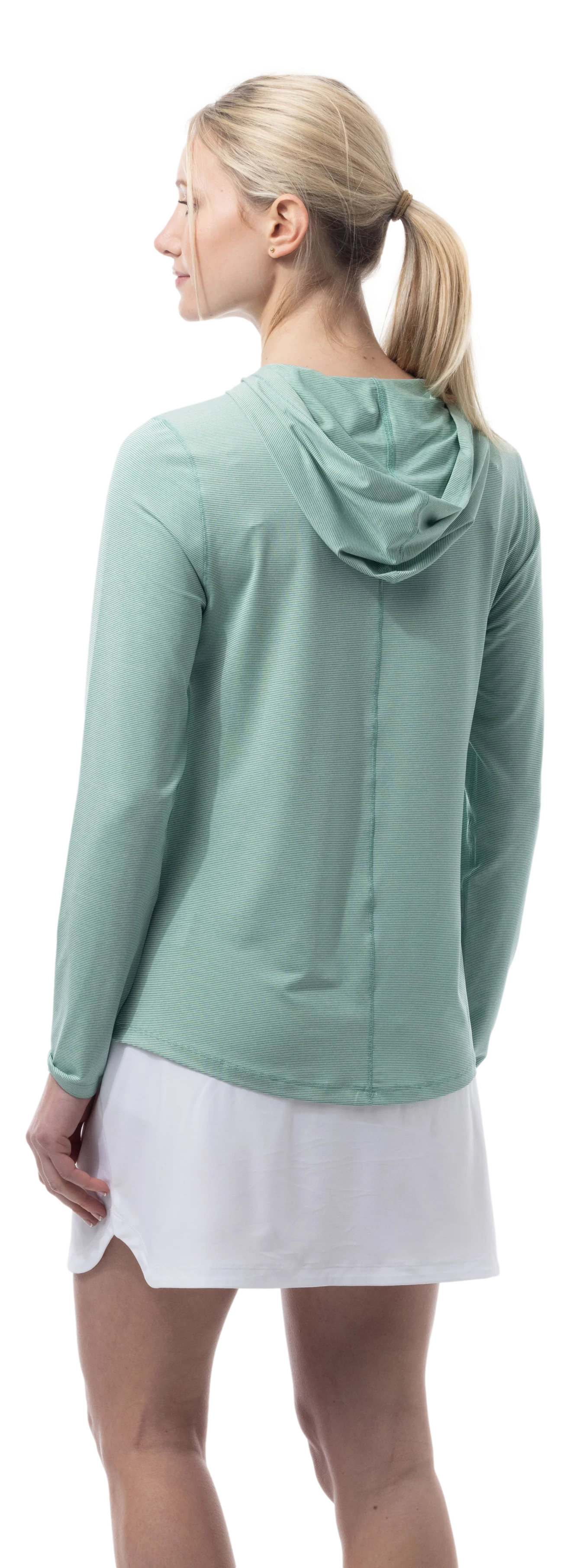 SanSoleil SolMelange Long Sleeve Stripe Hoodie