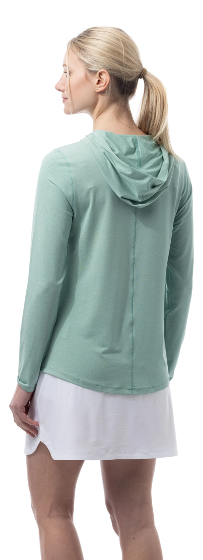 SanSoleil SolMelange Long Sleeve Stripe Hoodie