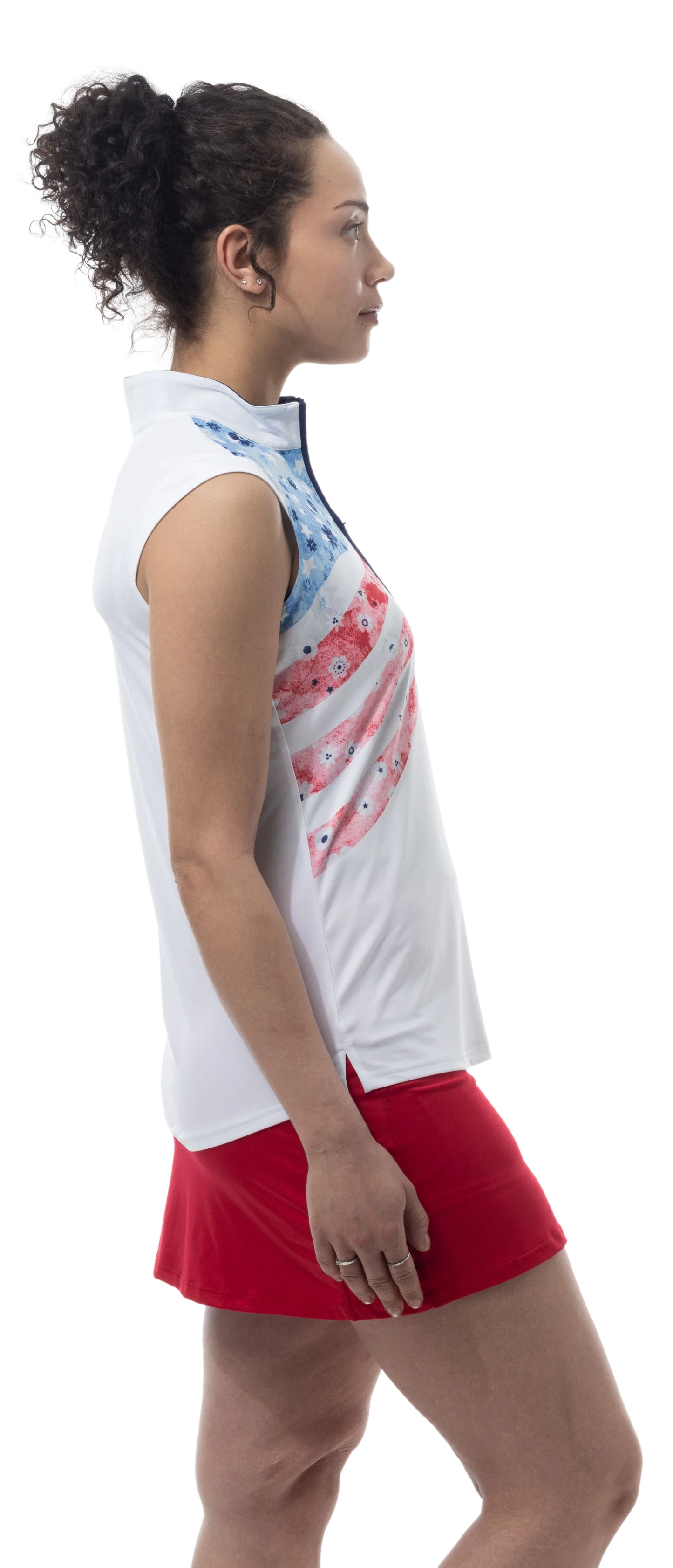 SanSoleil SolCool Liberty Garden Sleeveless Mock Neck