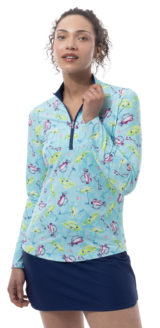 SanSoleil SolAir Cool Ultra-Mesh Long Sleeve Active Top