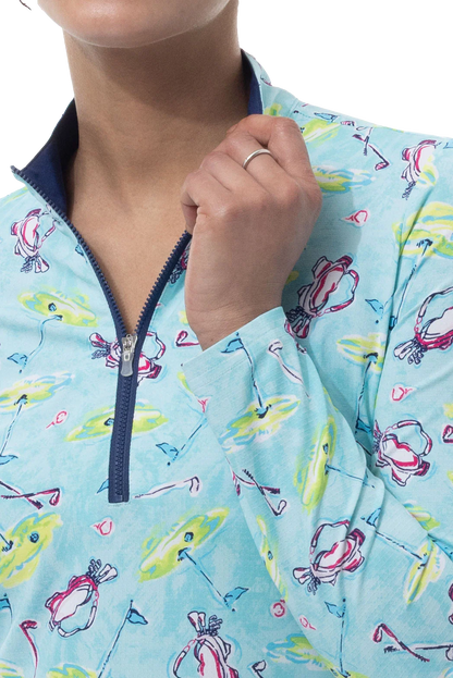 SanSoleil SolAir Cool Ultra-Mesh Long Sleeve Active Top