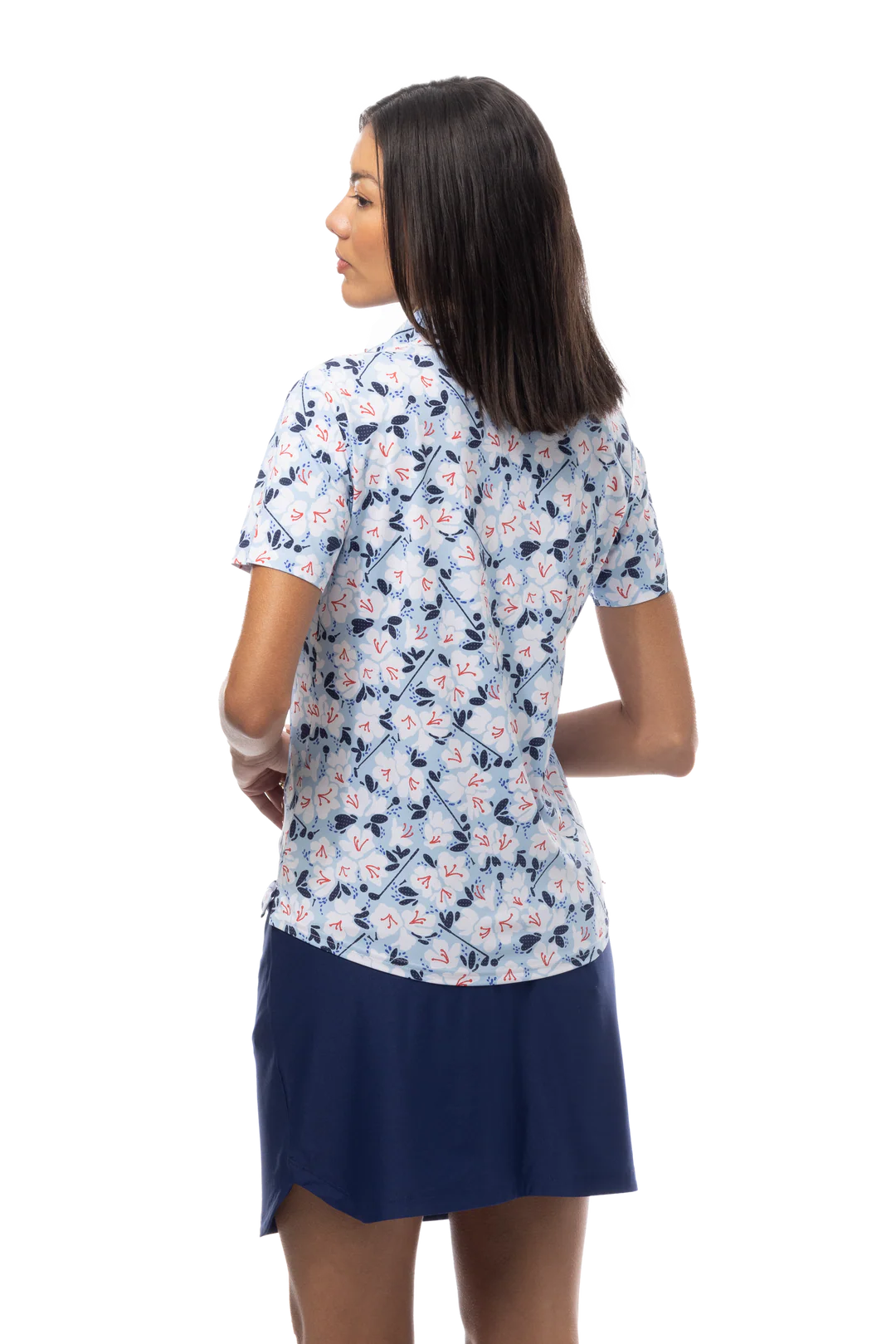 SanSoleil SolAir Cool Ultra-Mesh Short Sleeve Zip Mock